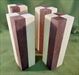 Blank #732 - Yellowheart & Peruvian Walnut Segemented Blanks - Set of 4 ~ 1 5/8 x 1 5/8 x 5 1/2+ ~ $27.99